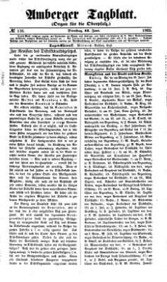 Amberger Tagblatt Dienstag 13. Juni 1865