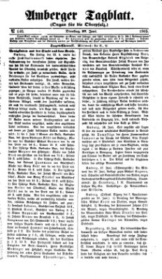 Amberger Tagblatt Dienstag 27. Juni 1865
