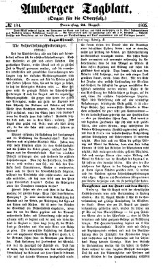 Amberger Tagblatt Donnerstag 24. August 1865