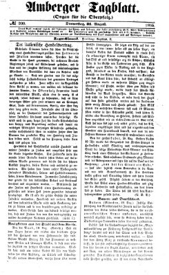 Amberger Tagblatt Donnerstag 31. August 1865