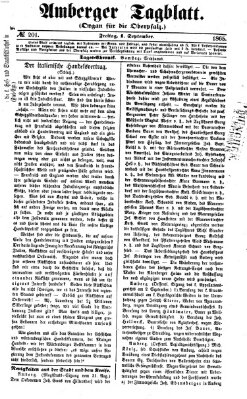 Amberger Tagblatt Freitag 1. September 1865