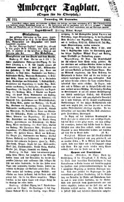 Amberger Tagblatt Donnerstag 28. September 1865