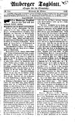 Amberger Tagblatt Mittwoch 11. Oktober 1865