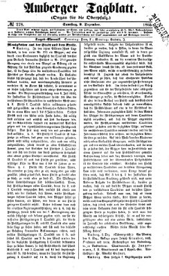 Amberger Tagblatt Samstag 2. Dezember 1865