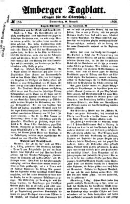Amberger Tagblatt Donnerstag 9. August 1866