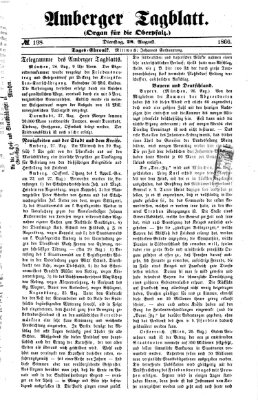 Amberger Tagblatt Dienstag 28. August 1866