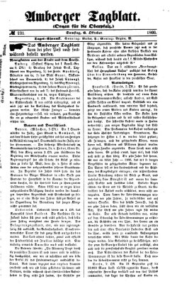 Amberger Tagblatt Samstag 6. Oktober 1866