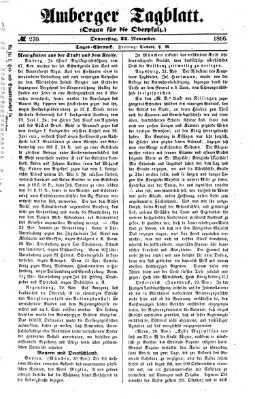 Amberger Tagblatt Donnerstag 22. November 1866
