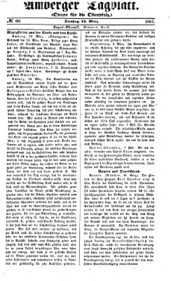 Amberger Tagblatt Dienstag 12. März 1867