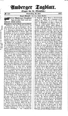 Amberger Tagblatt Donnerstag 11. Juli 1867