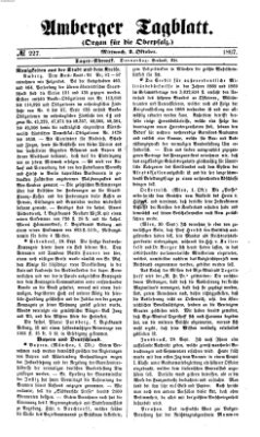 Amberger Tagblatt Mittwoch 2. Oktober 1867