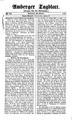 Amberger Tagblatt Mittwoch 16. Oktober 1867
