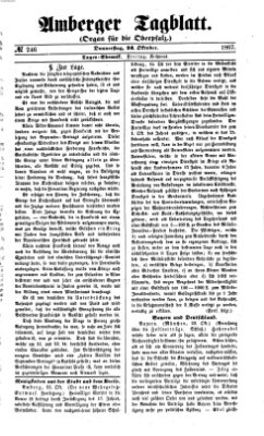 Amberger Tagblatt Donnerstag 24. Oktober 1867