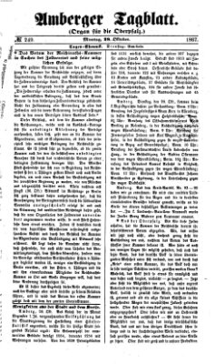 Amberger Tagblatt Montag 28. Oktober 1867