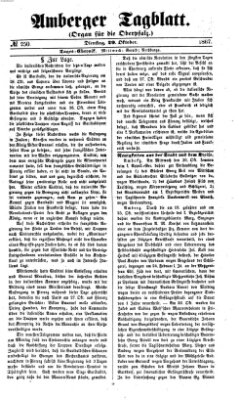 Amberger Tagblatt Dienstag 29. Oktober 1867