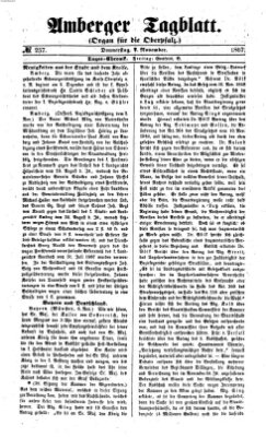 Amberger Tagblatt Donnerstag 7. November 1867