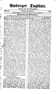 Amberger Tagblatt Samstag 21. Dezember 1867