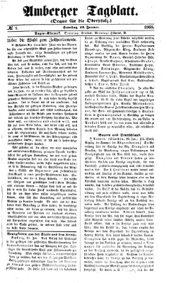 Amberger Tagblatt Samstag 11. Januar 1868