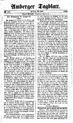 Amberger Tagblatt Freitag 10. Juli 1868