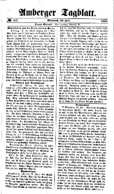 Amberger Tagblatt Mittwoch 22. Juli 1868