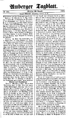 Amberger Tagblatt Montag 10. August 1868