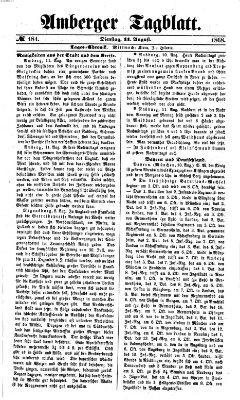 Amberger Tagblatt Dienstag 11. August 1868
