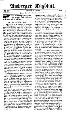 Amberger Tagblatt Montag 5. Oktober 1868