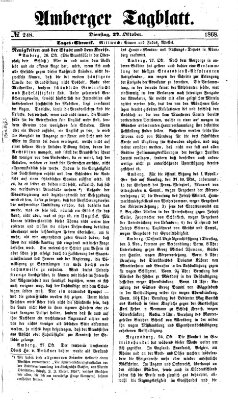 Amberger Tagblatt Dienstag 27. Oktober 1868