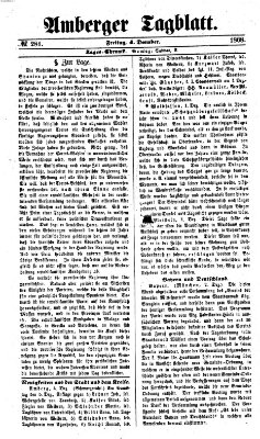 Amberger Tagblatt Freitag 4. Dezember 1868