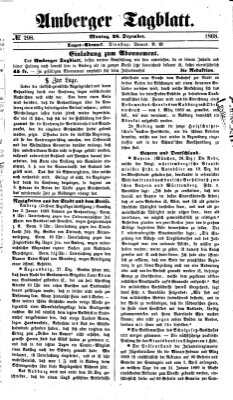 Amberger Tagblatt Montag 28. Dezember 1868