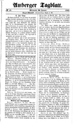 Amberger Tagblatt Mittwoch 20. Januar 1869