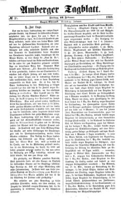 Amberger Tagblatt Freitag 12. Februar 1869
