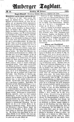 Amberger Tagblatt Samstag 13. Februar 1869