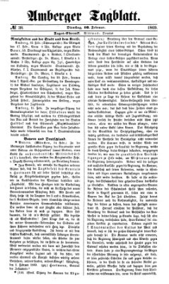 Amberger Tagblatt Dienstag 16. Februar 1869