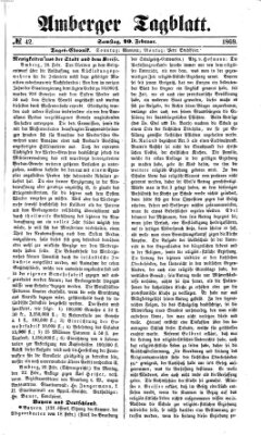 Amberger Tagblatt Samstag 20. Februar 1869