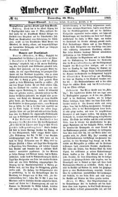 Amberger Tagblatt Donnerstag 18. März 1869