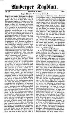 Amberger Tagblatt Mittwoch 7. April 1869