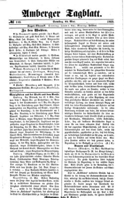 Amberger Tagblatt Samstag 15. Mai 1869