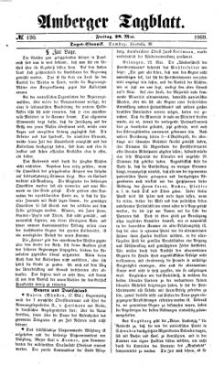 Amberger Tagblatt Freitag 28. Mai 1869