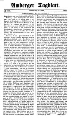 Amberger Tagblatt Donnerstag 3. Juni 1869