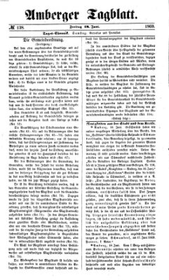 Amberger Tagblatt Freitag 18. Juni 1869