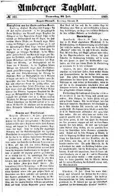 Amberger Tagblatt Donnerstag 22. Juli 1869