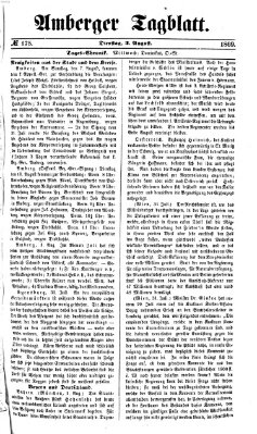 Amberger Tagblatt Dienstag 3. August 1869