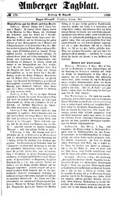 Amberger Tagblatt Freitag 6. August 1869