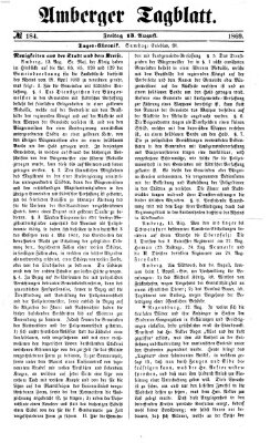 Amberger Tagblatt Freitag 13. August 1869