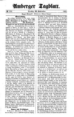 Amberger Tagblatt Dienstag 28. September 1869