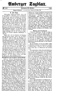 Amberger Tagblatt Mittwoch 27. Oktober 1869