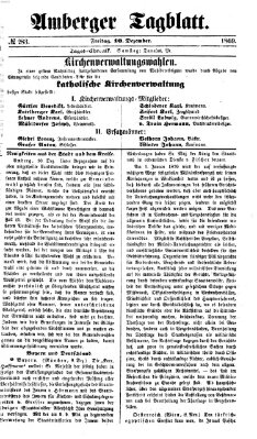 Amberger Tagblatt Freitag 10. Dezember 1869