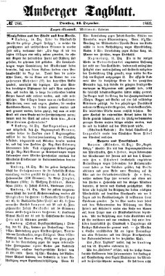 Amberger Tagblatt Dienstag 14. Dezember 1869