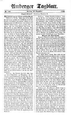 Amberger Tagblatt Freitag 17. Dezember 1869